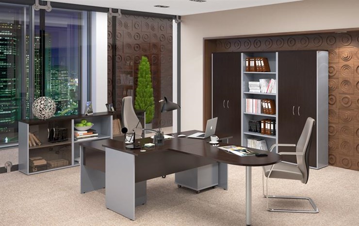 Комплект офисной мебели IMAGO - рабочее место, шкафы для документов в Омске - изображение 3